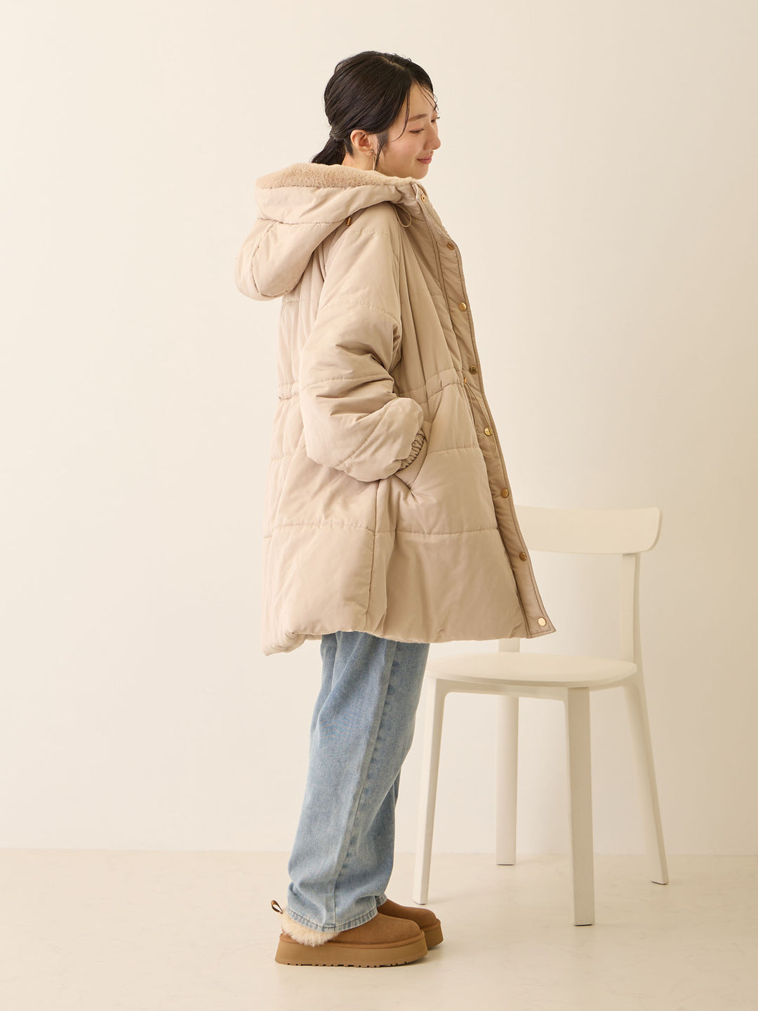 マタニティロングデニム Light blue