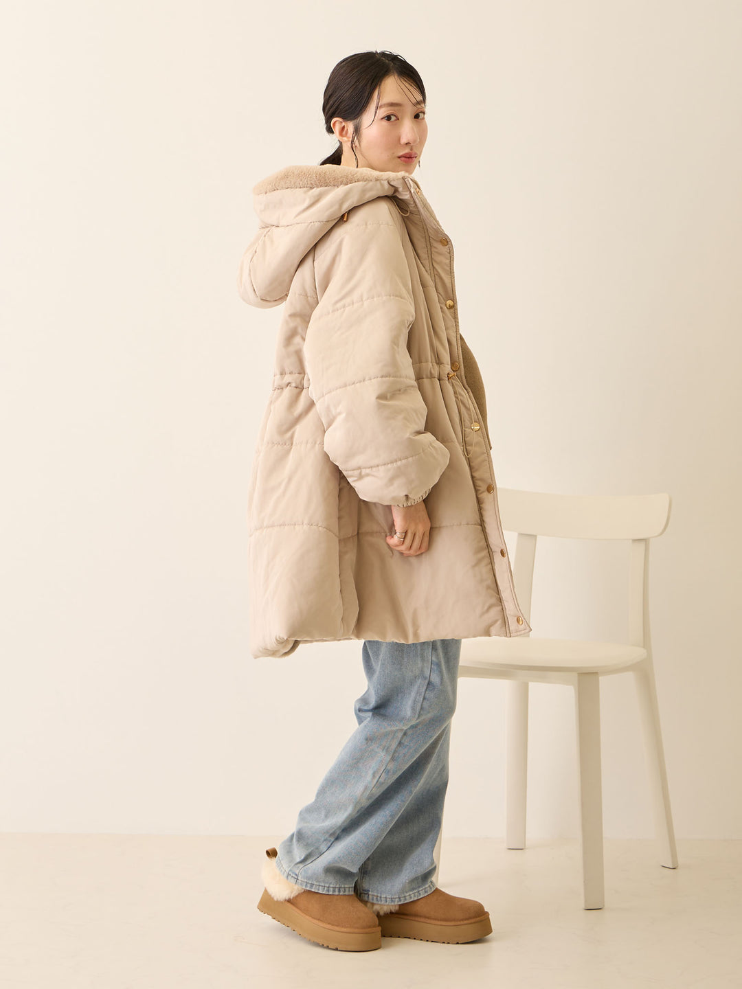 マタニティロングデニム Light blue