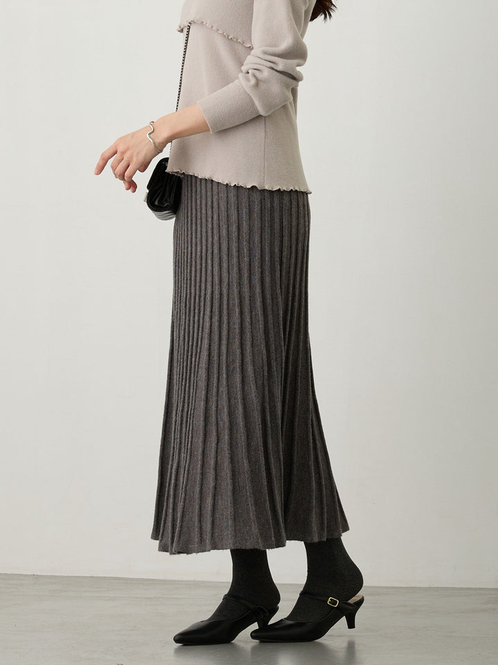 ニットプリーツスカート Gray