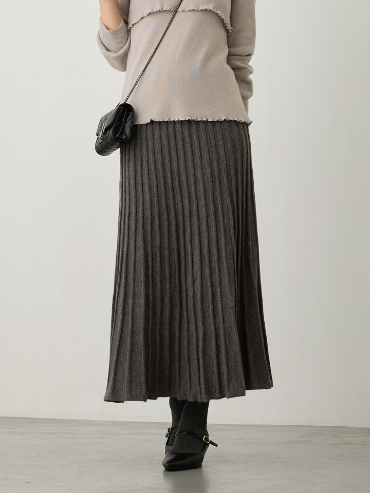 ニットプリーツスカート Gray