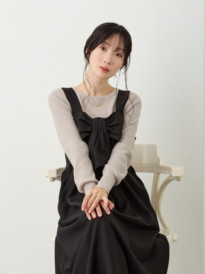 シンプル授乳ニット Gray