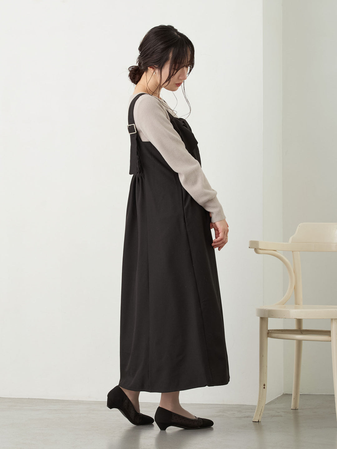 シンプル授乳ニット Gray