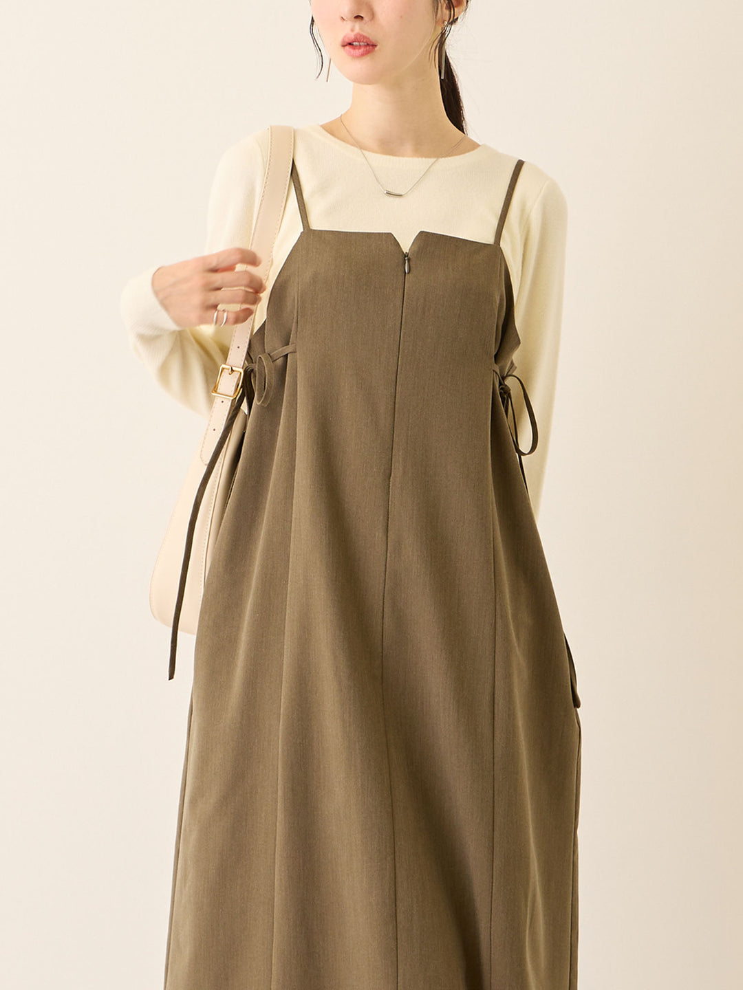 シンプル授乳ニット Ivory