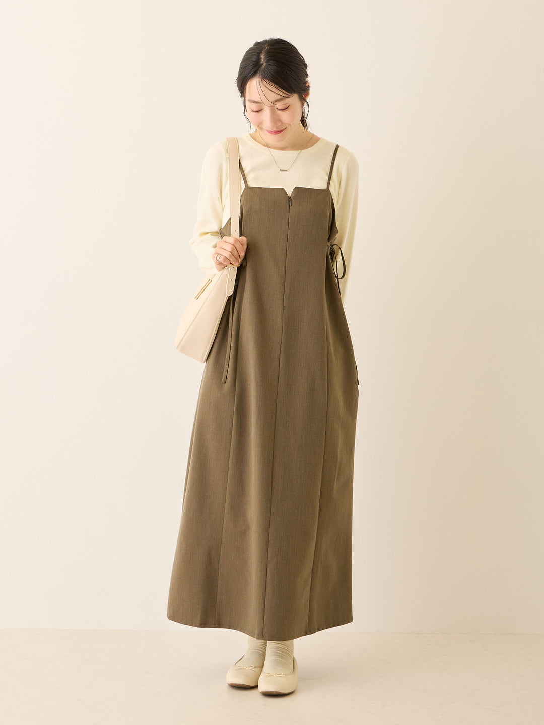 シンプル授乳ニット Ivory