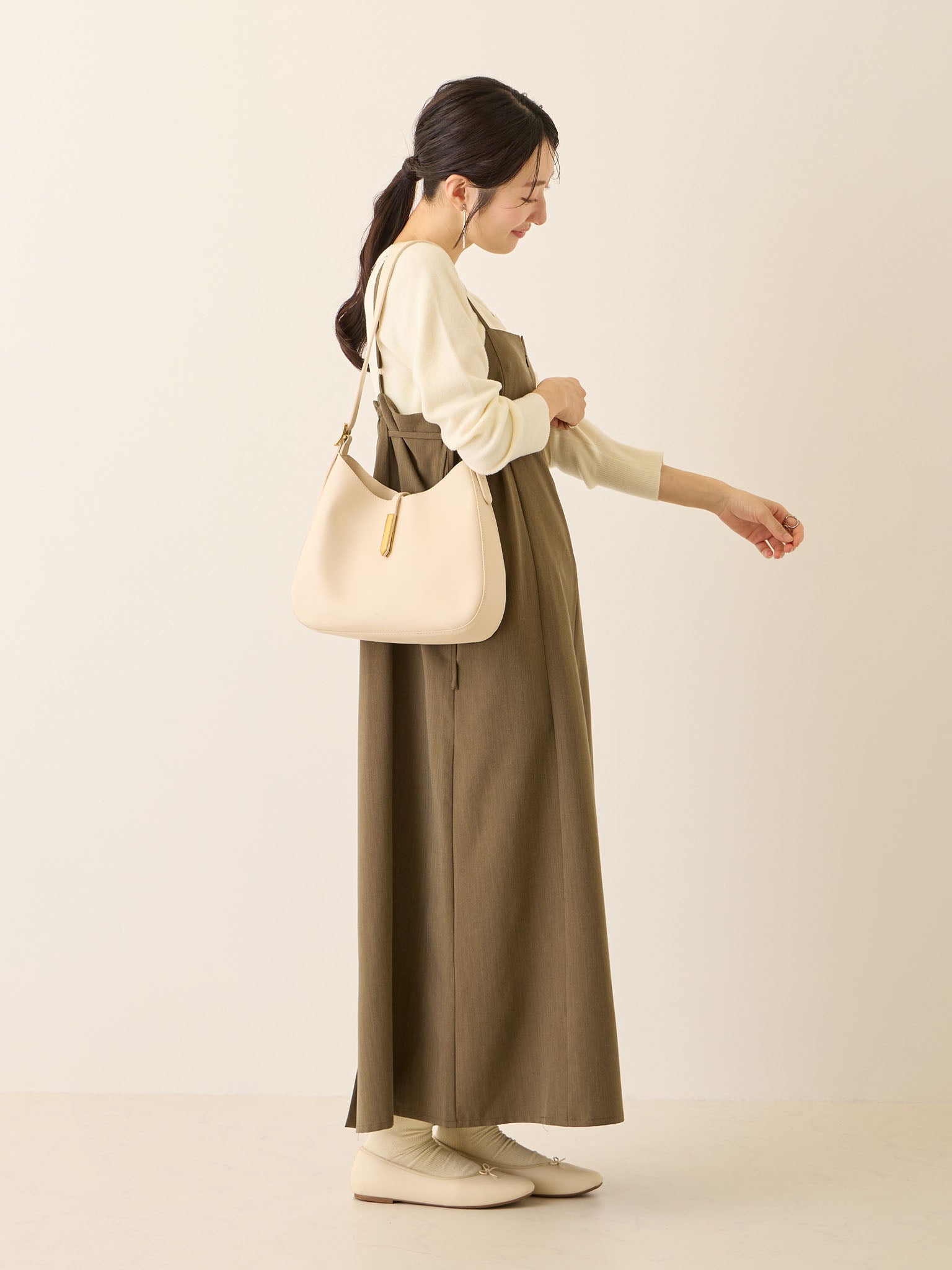 サイドリボンキャミワンピース Khaki – honono for mom&baby