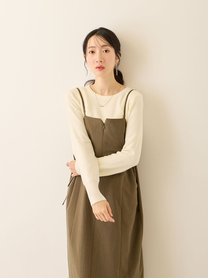 シンプル授乳ニット Ivory