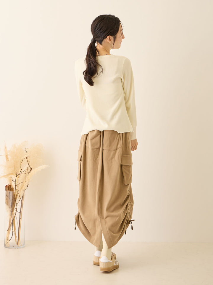 シンプル授乳ニット Ivory