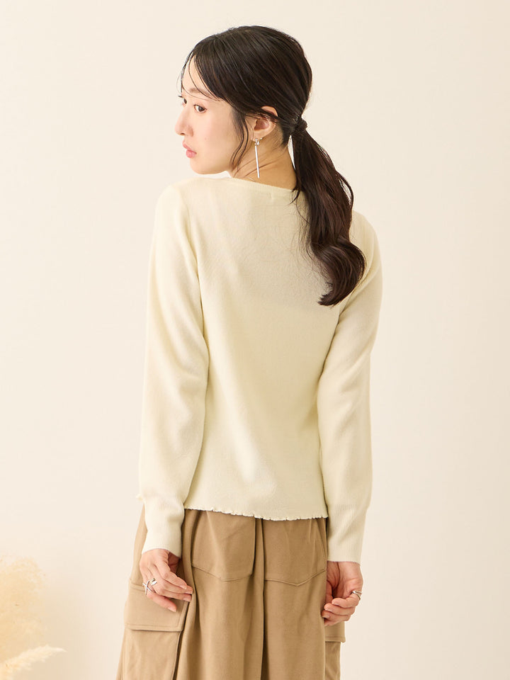 シンプル授乳ニット Ivory