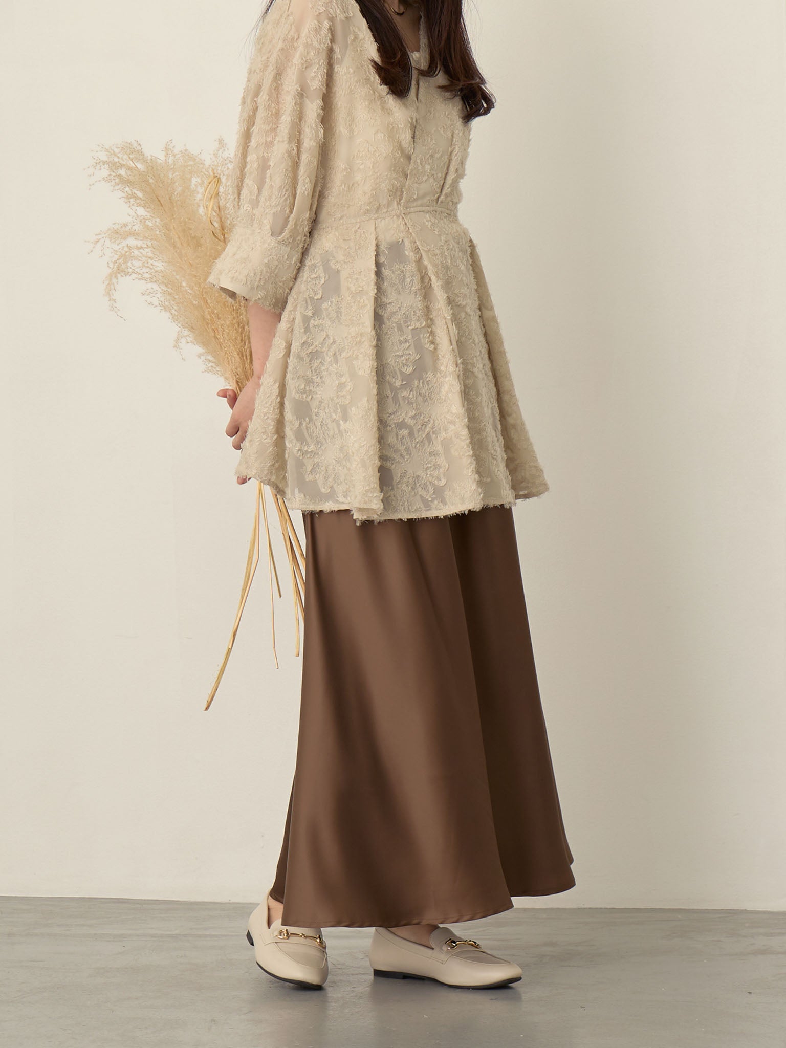 ほんのりマーメイドサテンスカート Brown – honono for mom&baby