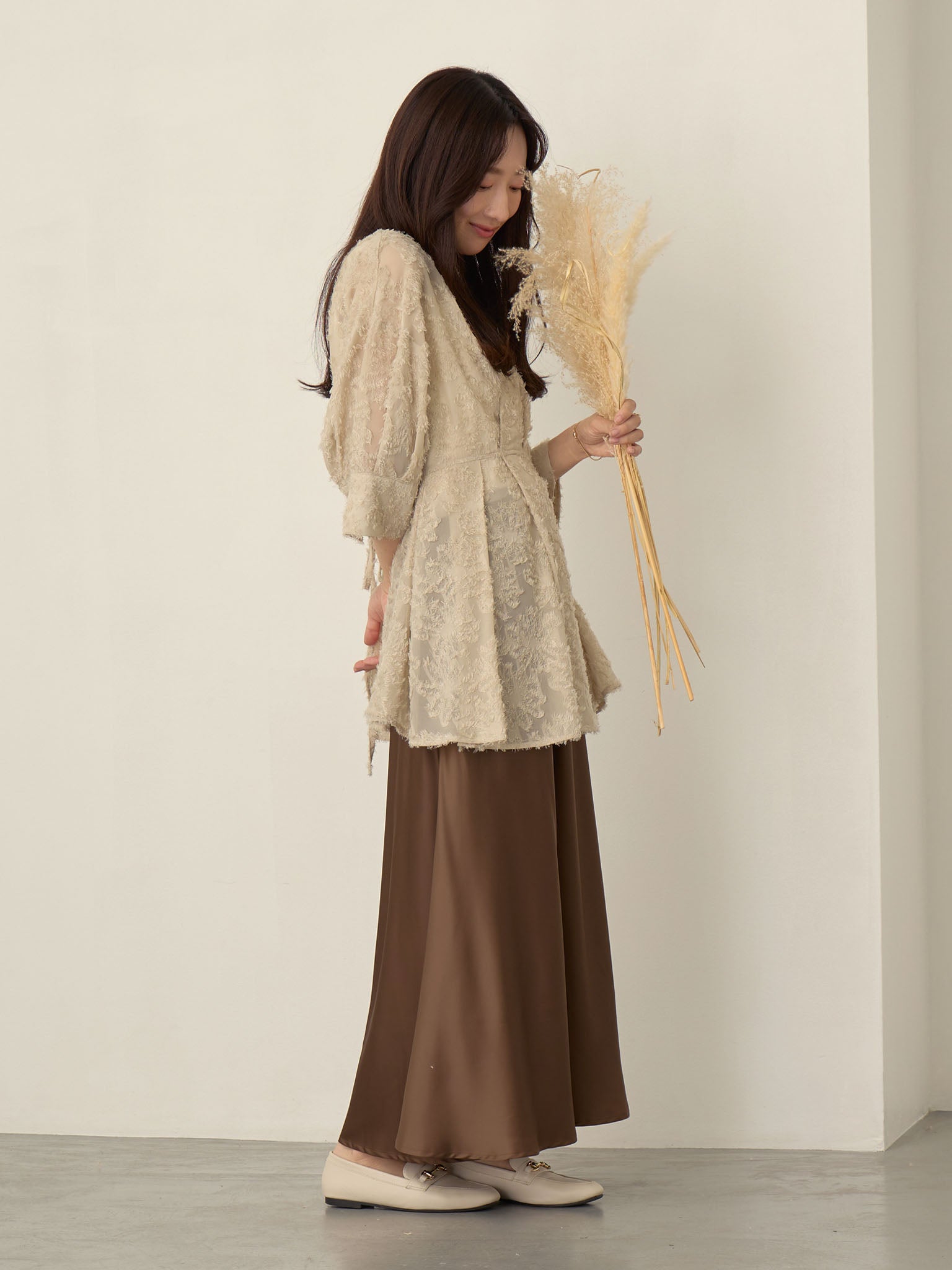 ほんのりマーメイドサテンスカート Brown – honono for mom&baby