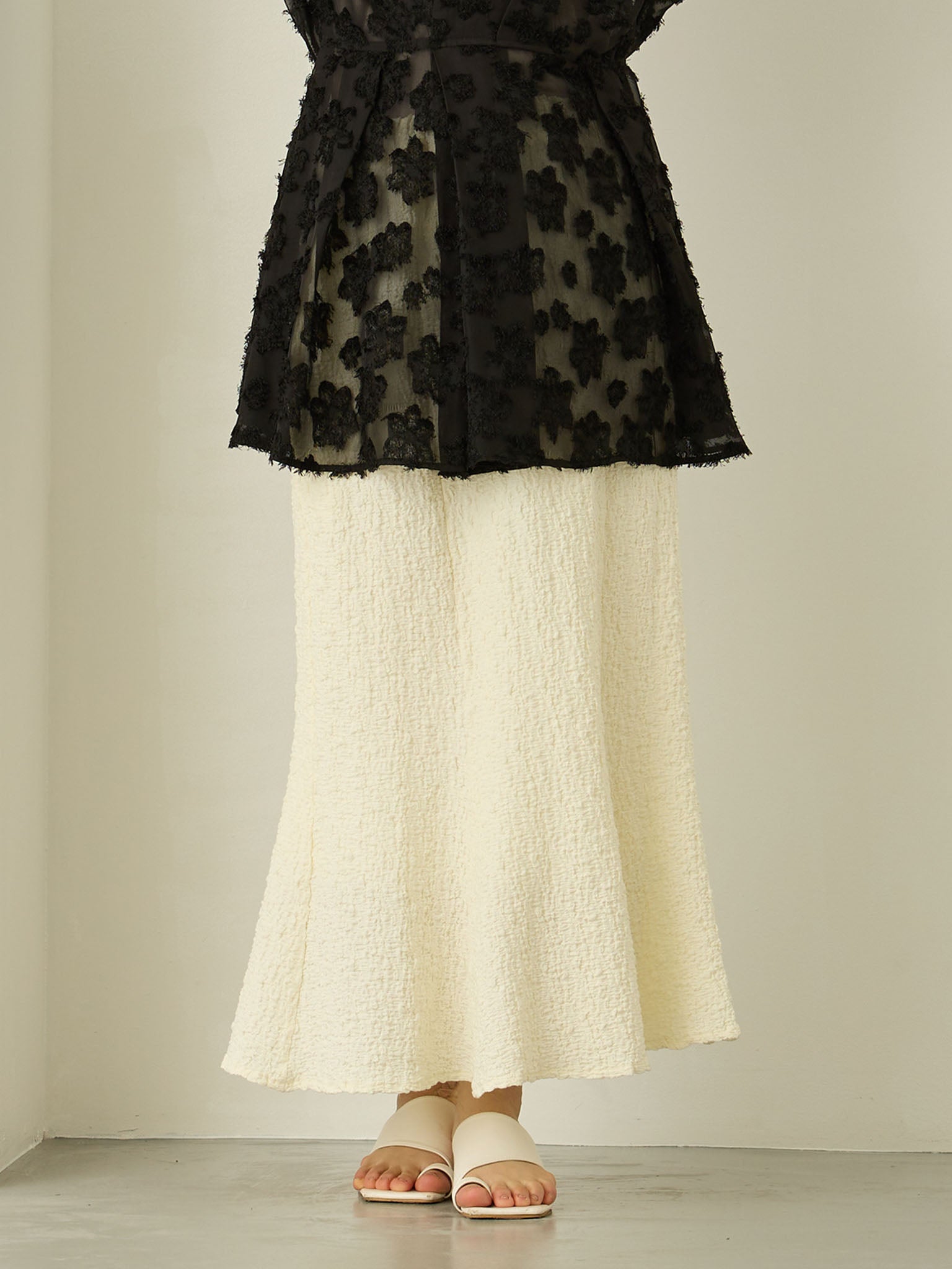 Stretch Mermaid Skirt Ivory