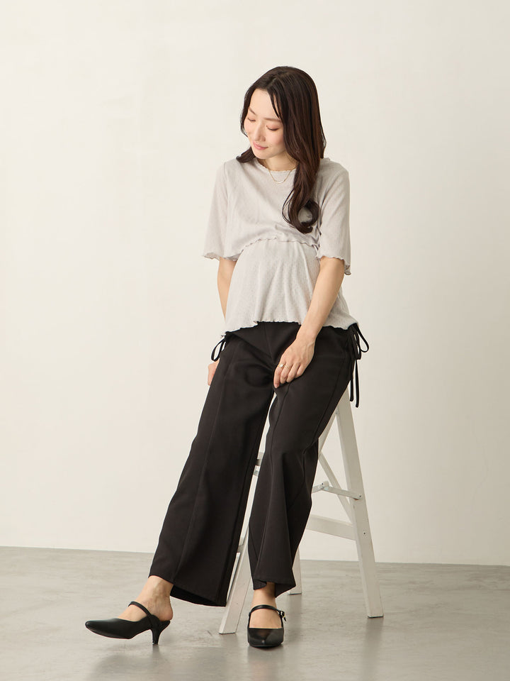 侧边蝴蝶结裤 黑色