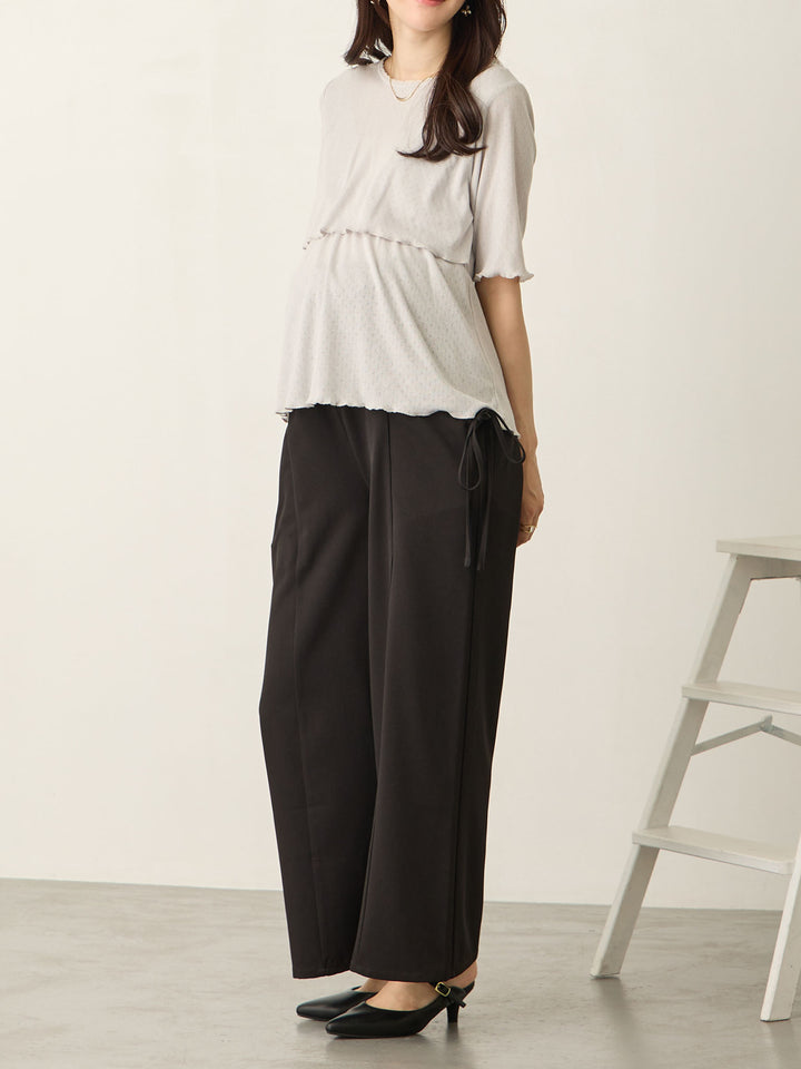 侧边蝴蝶结裤 黑色