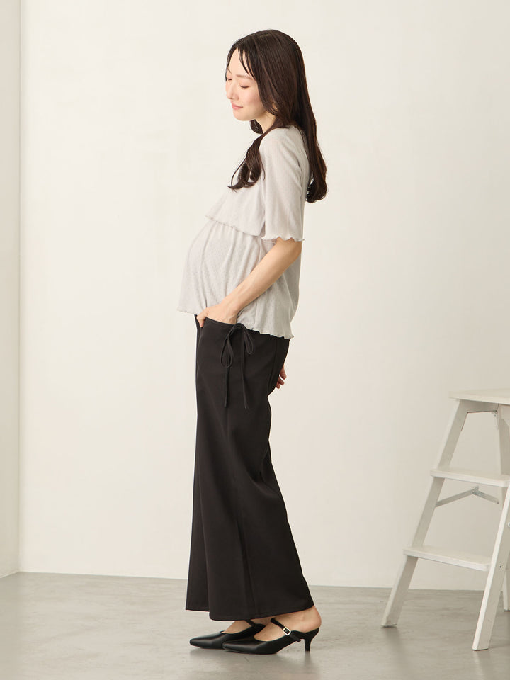 侧边蝴蝶结裤 黑色