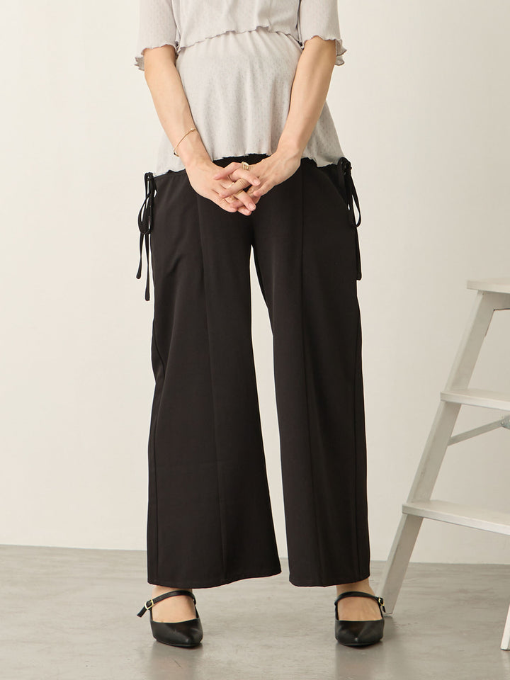 侧边蝴蝶结裤 黑色