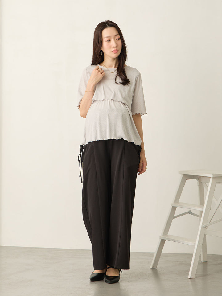 侧边蝴蝶结裤 黑色