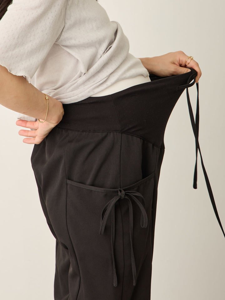 侧边蝴蝶结裤 黑色