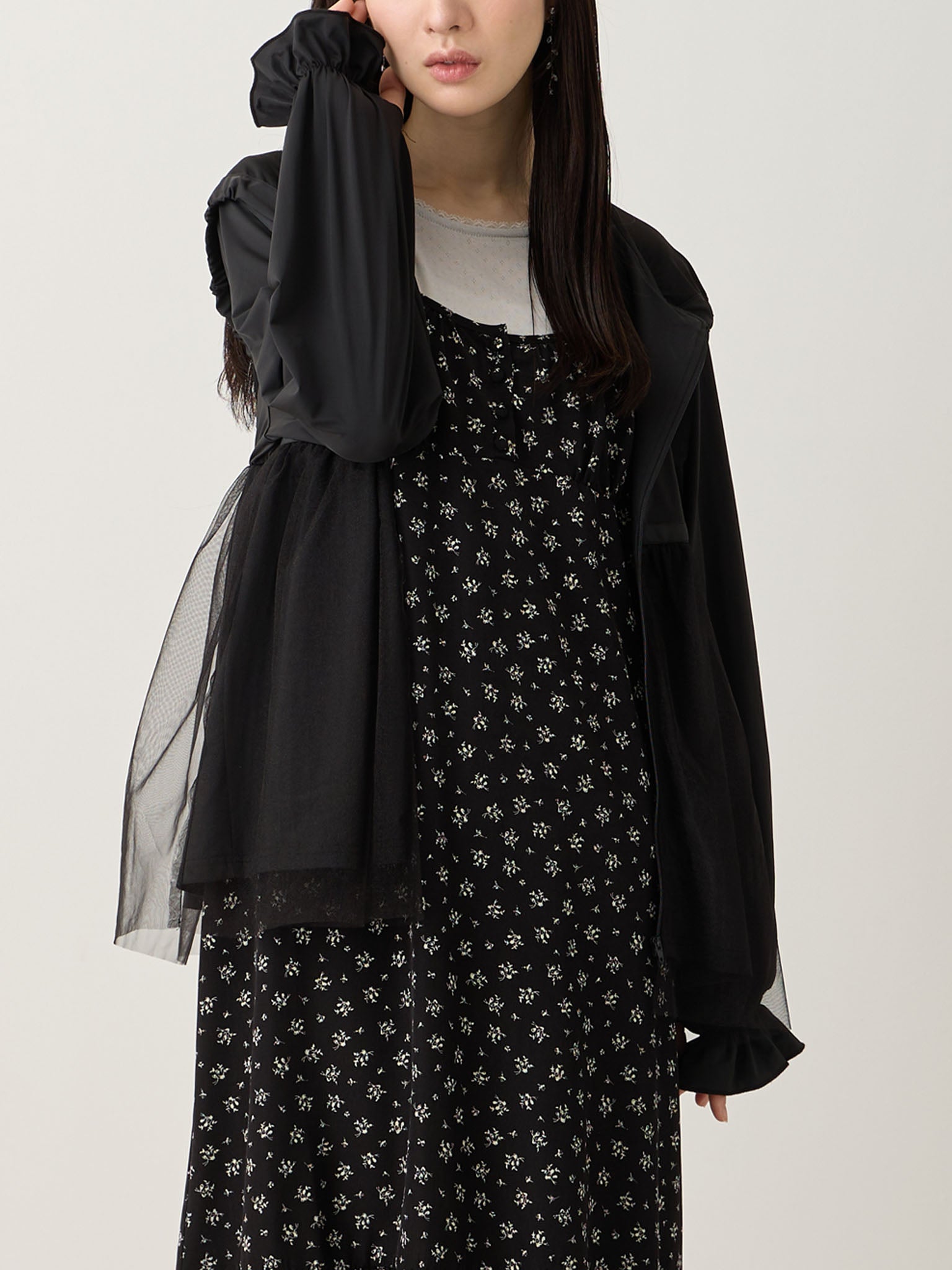 UVカットペプラムパーカー Black – honono for mom&baby