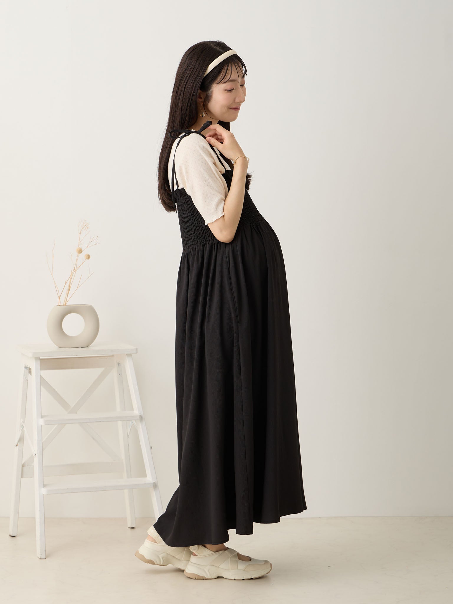 シャーリングキャミワンピース Black – honono for mom&baby