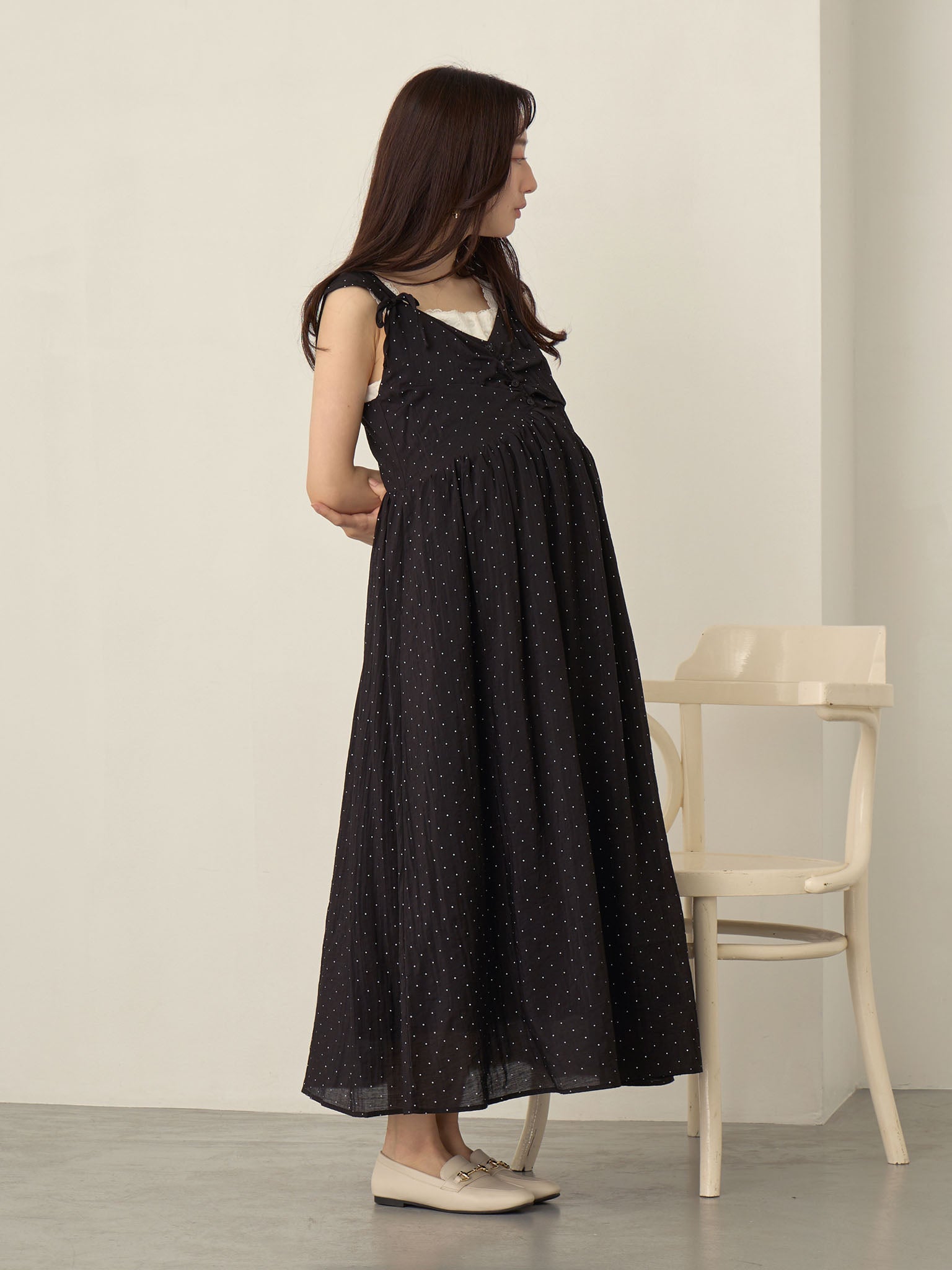 ドットキャミワンピカーディガンセット Black – honono for mom&baby