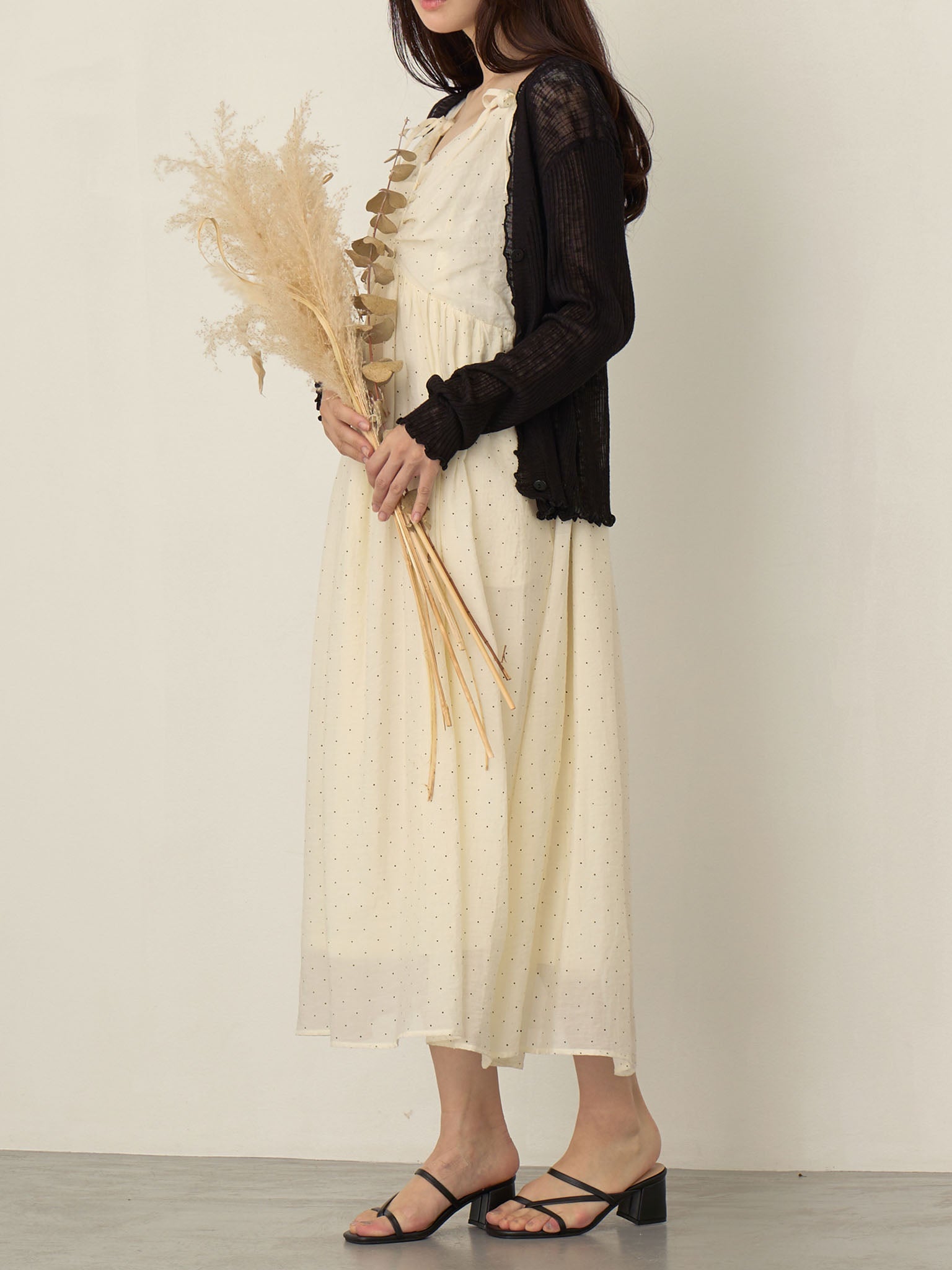 ナイルパーチ　2点セット　ワンピース　カーディガン NEW YEAR'S SPECIAL ITEM】シャギーカーディガン×ワンピースセット