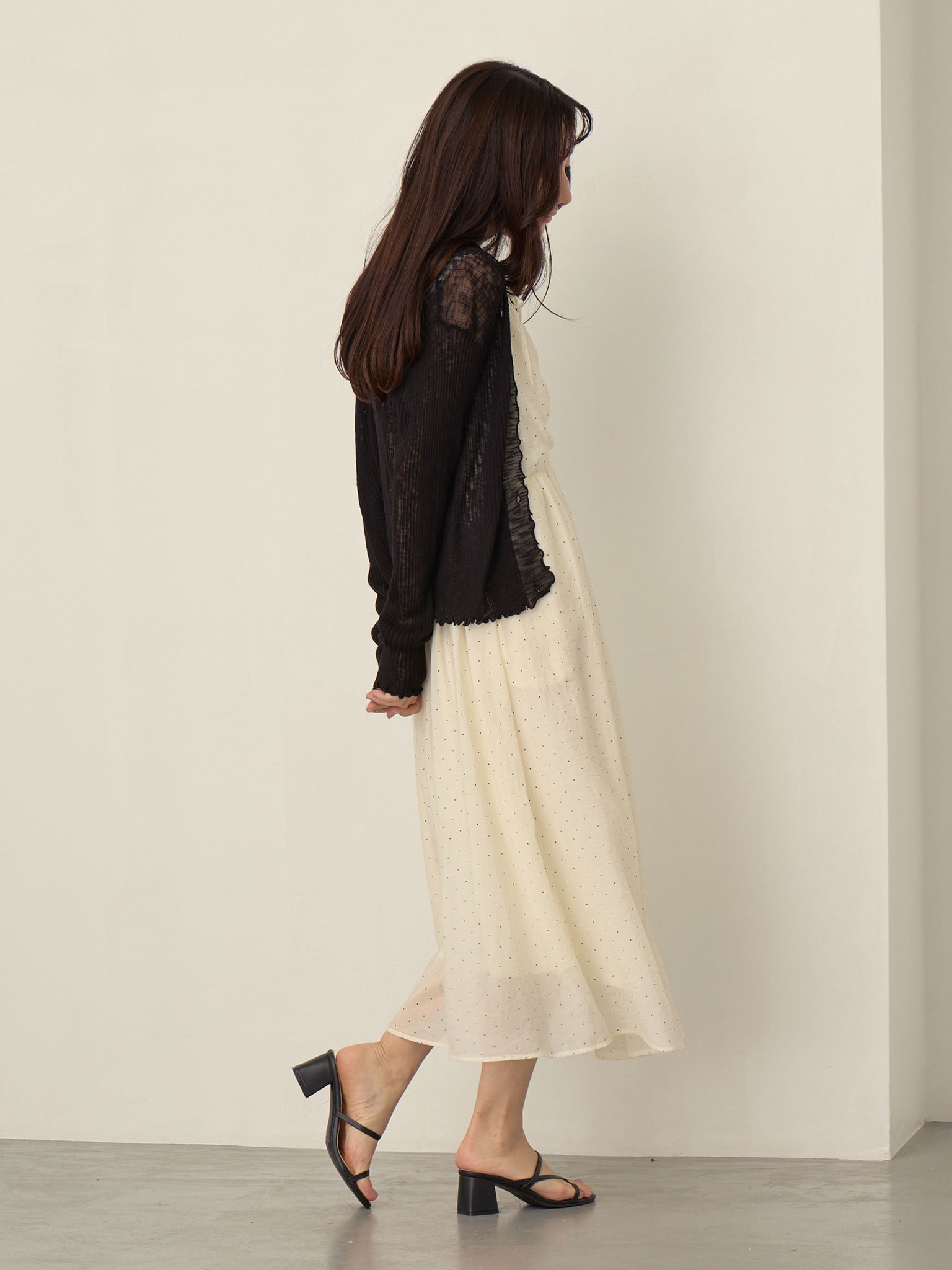 ドットキャミワンピカーディガンセット Ivory – honono for mom&baby