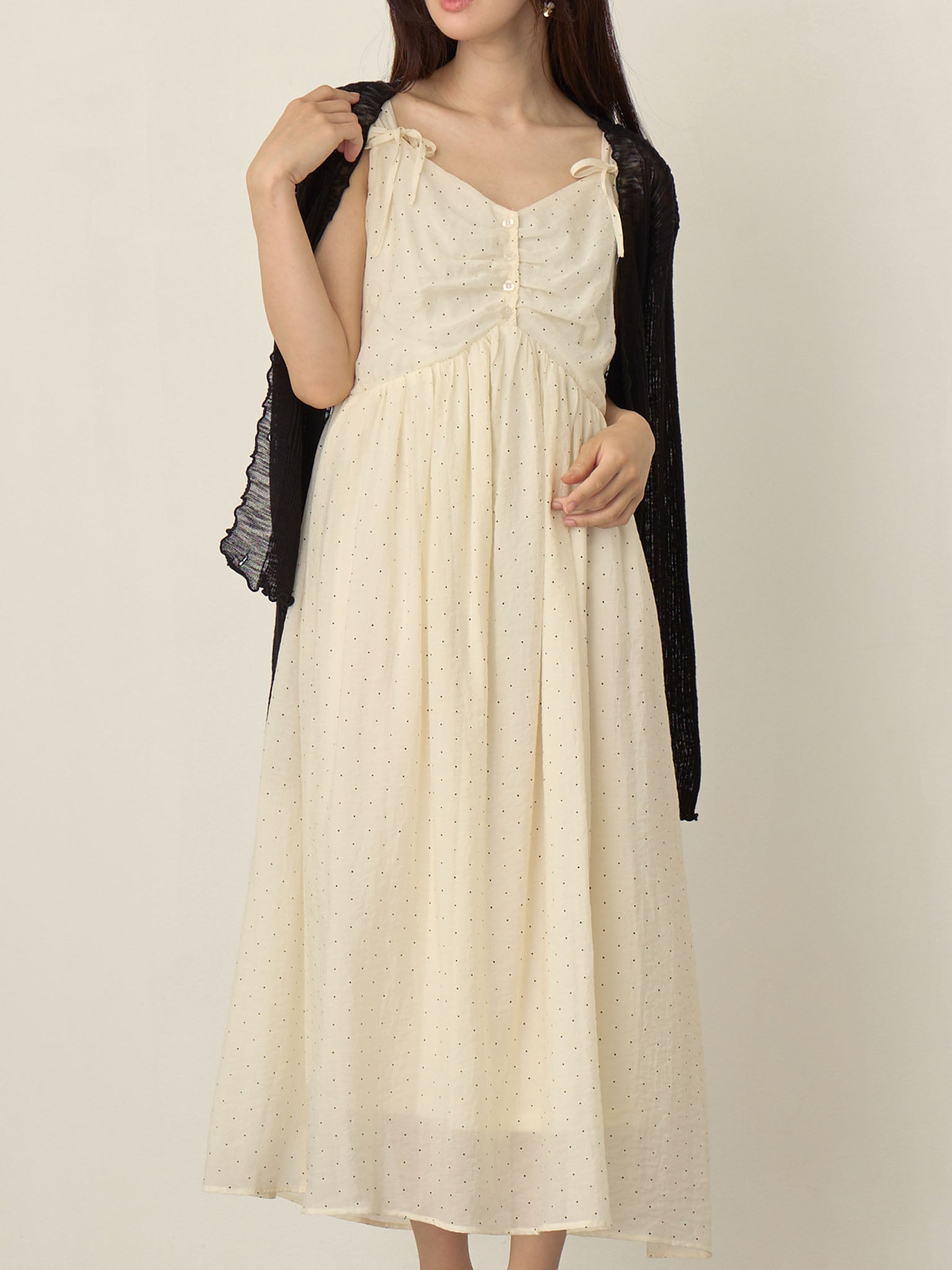 ドットキャミワンピカーディガンセット Ivory – honono for mom&baby