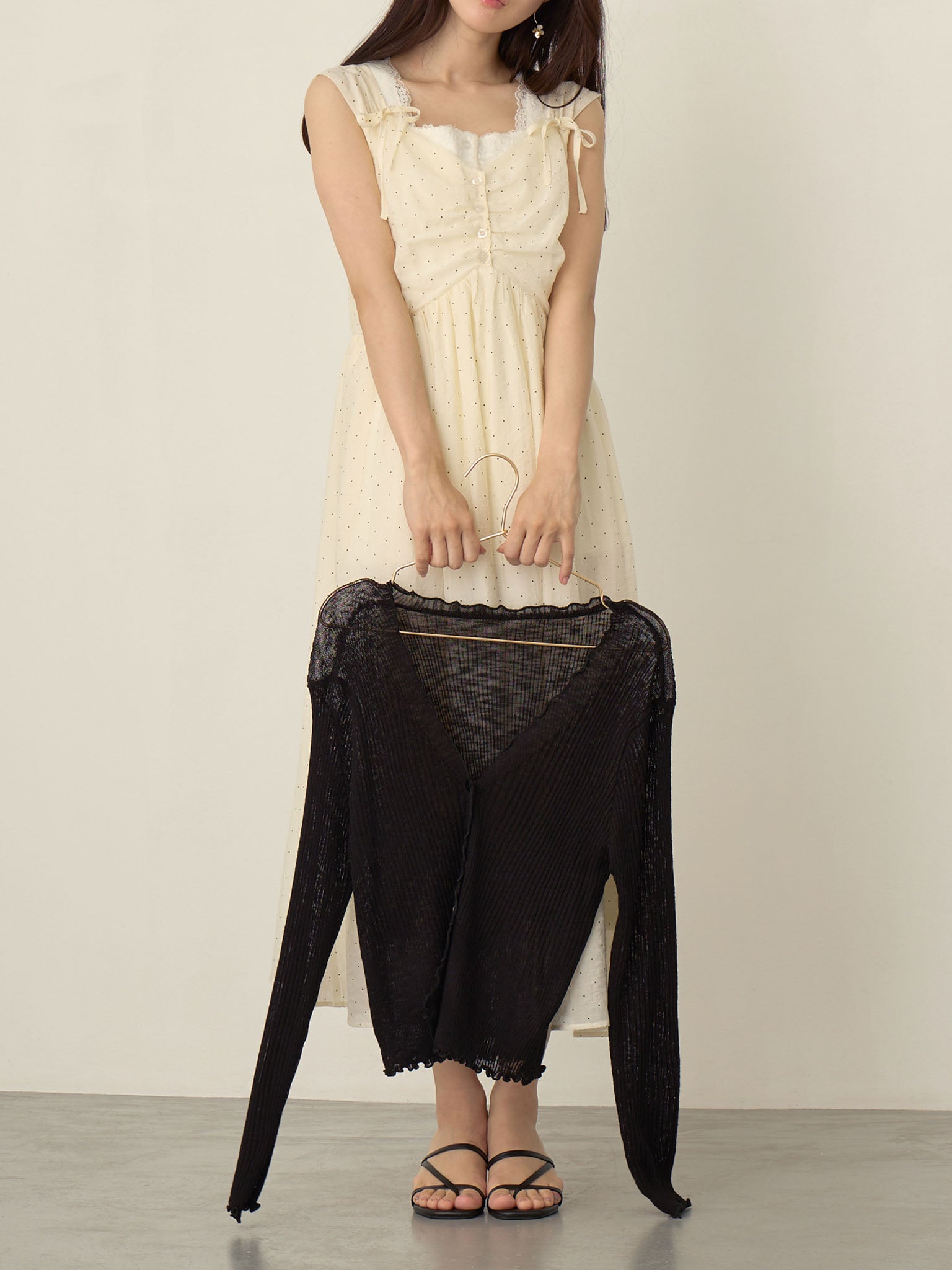 ドットキャミワンピカーディガンセット Ivory – honono for mom&baby
