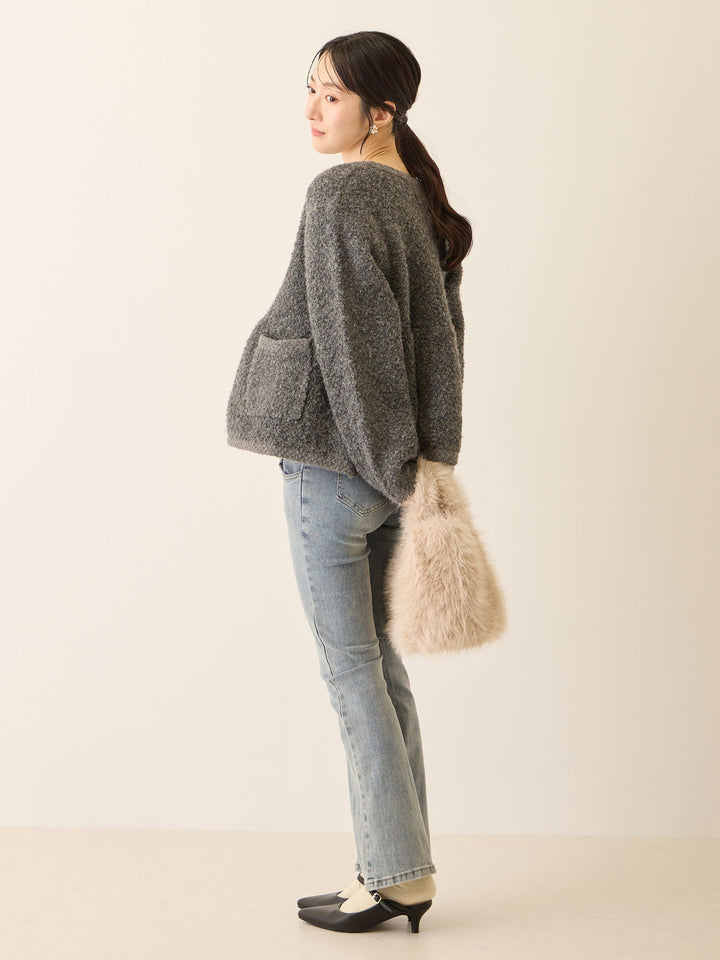 マタニティフレアデニム Light blue