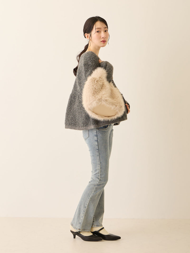 マタニティフレアデニム Light blue