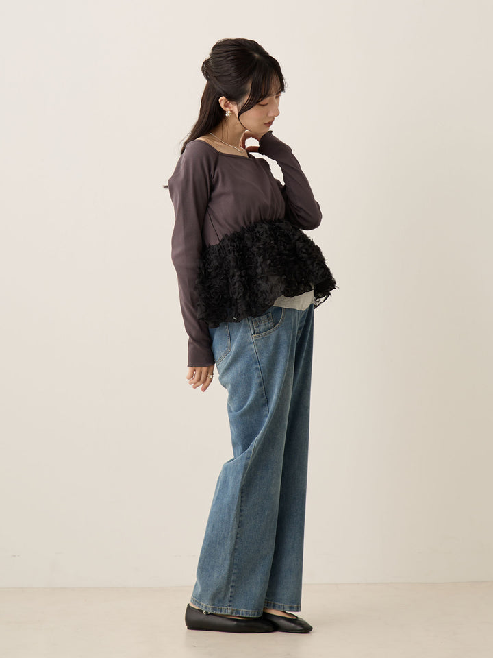 デニムロングパンツ Blue