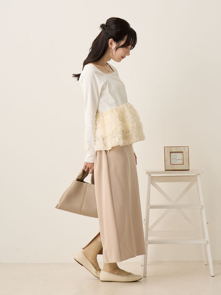 セレモニー対応・マタニティタイトスカート Beige