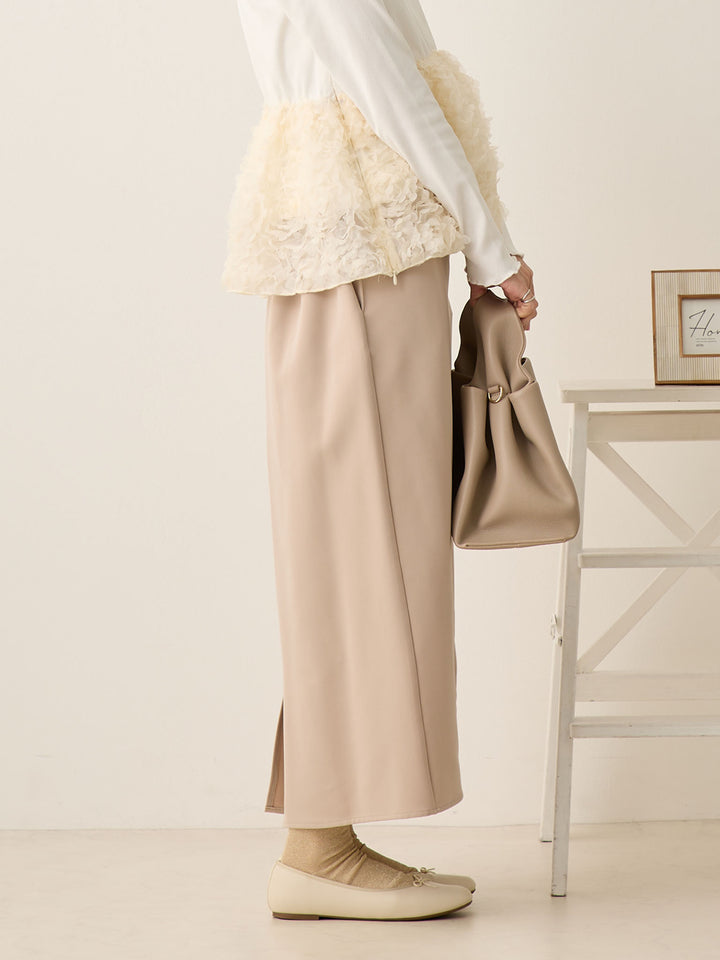 セレモニー対応・マタニティタイトスカート Beige