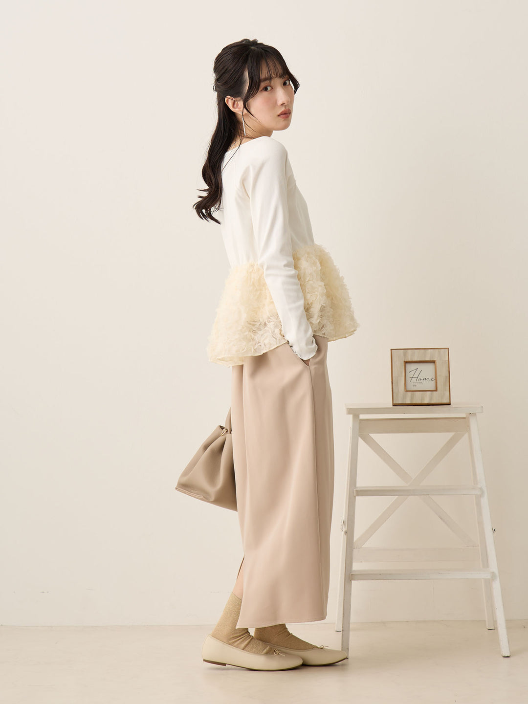 セレモニー対応・マタニティタイトスカート Beige