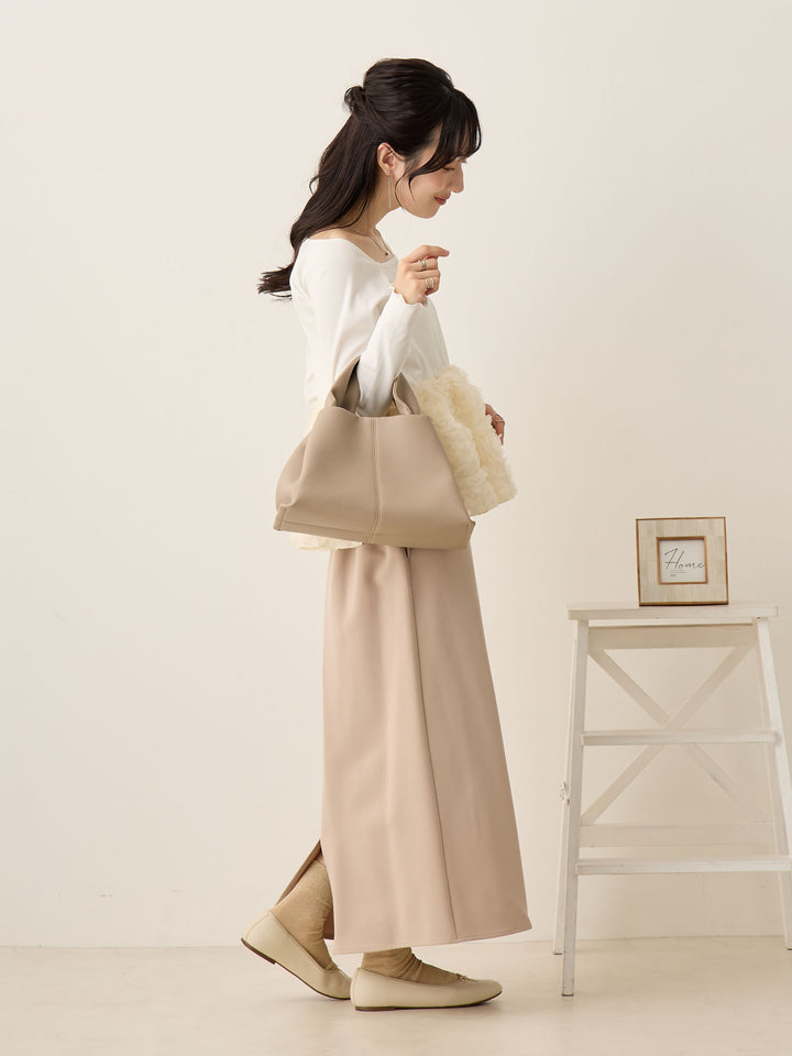 セレモニー対応・マタニティタイトスカート Beige