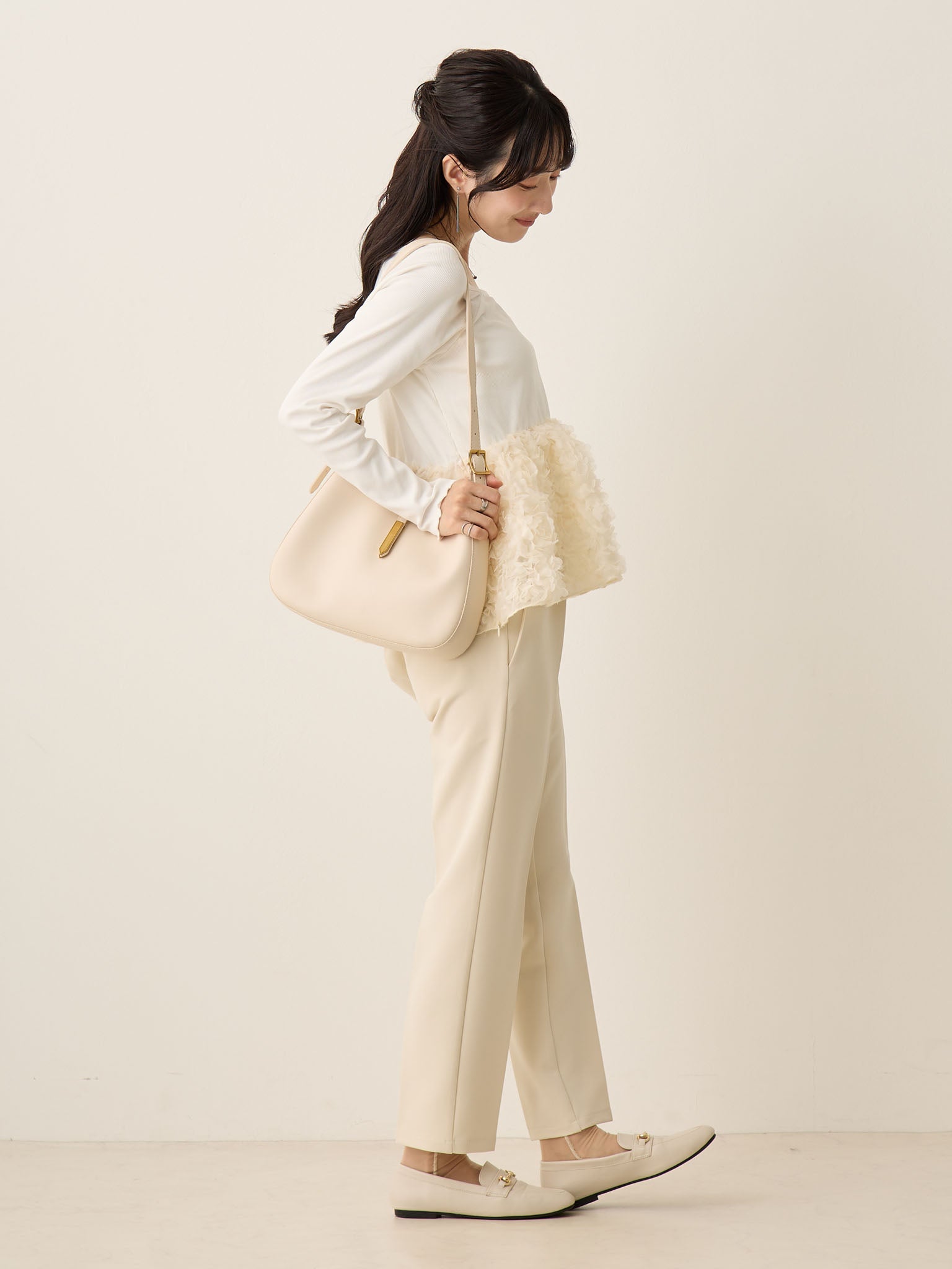 チュールペプラムトップス Ivory – honono for mom&baby