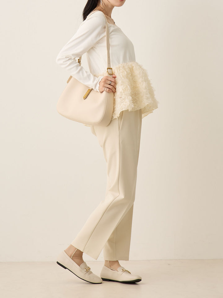 适合仪式，孕妇锥形裤，让您的双腿看起来很漂亮，象牙色