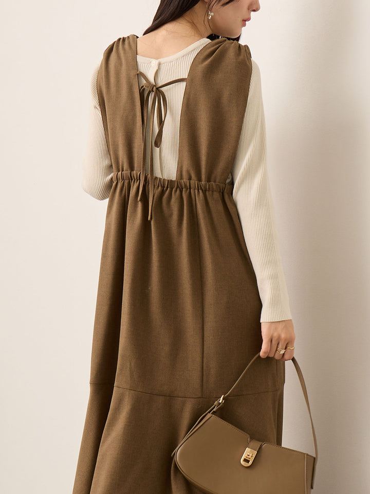 ツイードジャンパースカート Brown