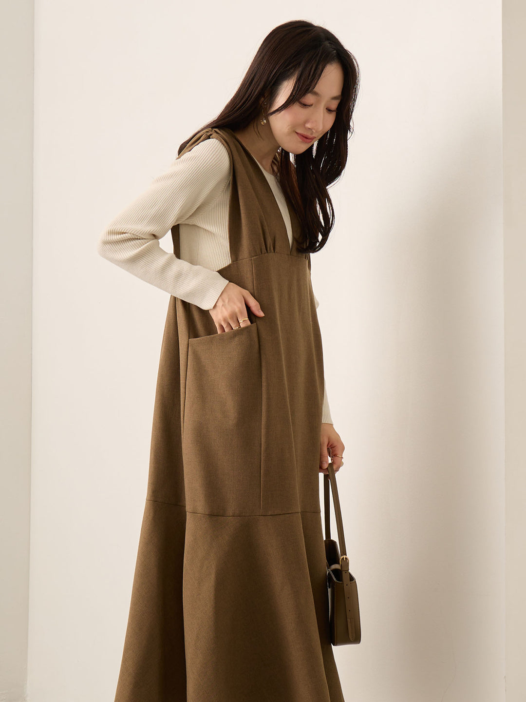 2wayペプラムニット Ecru