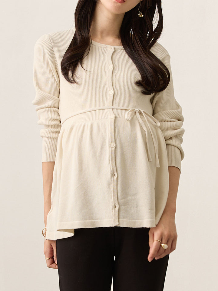 2wayペプラムニット Ecru