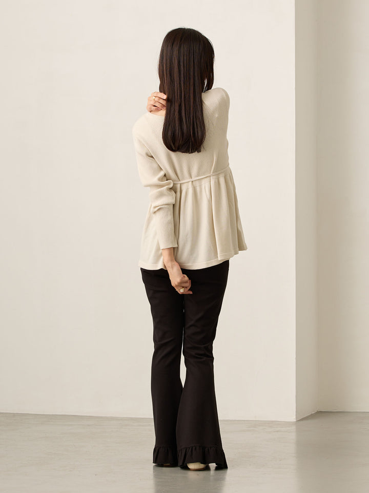 2wayペプラムニット Ecru