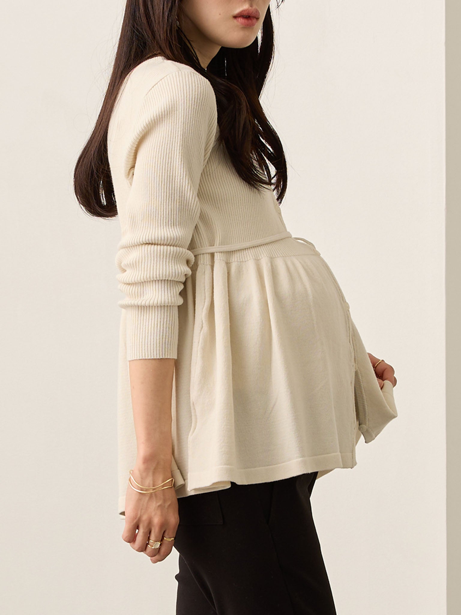 2wayペプラムニット Ecru – honono for mom&baby