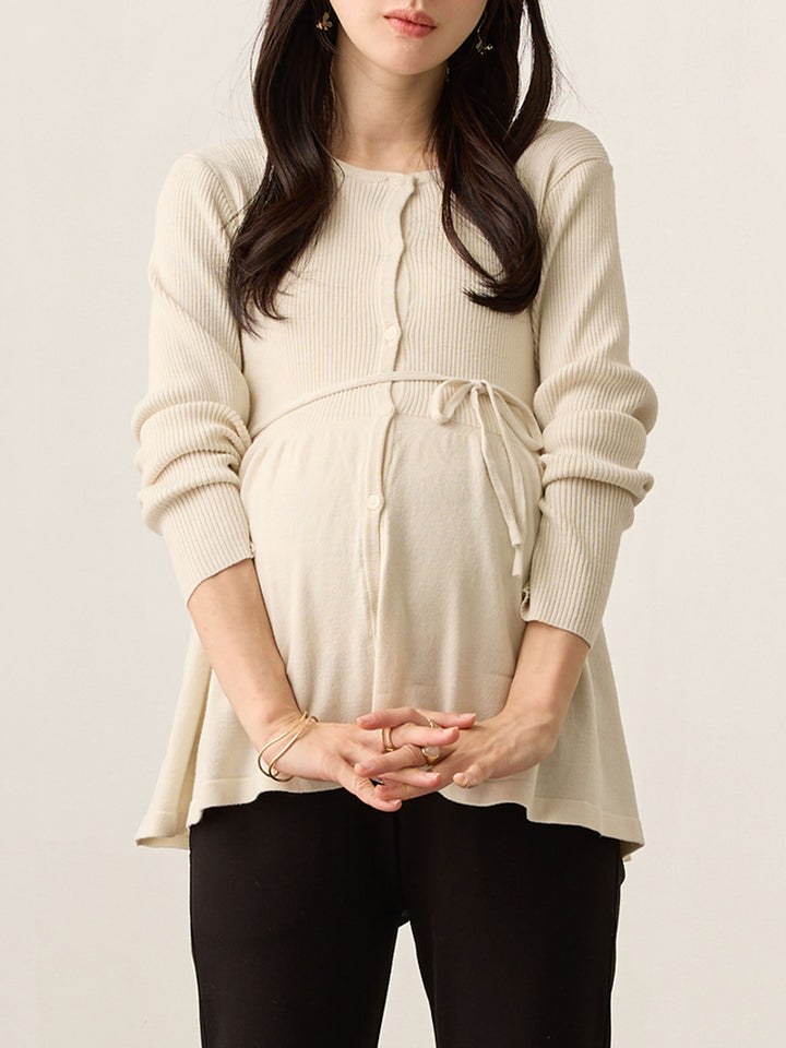 2wayペプラムニット Ecru