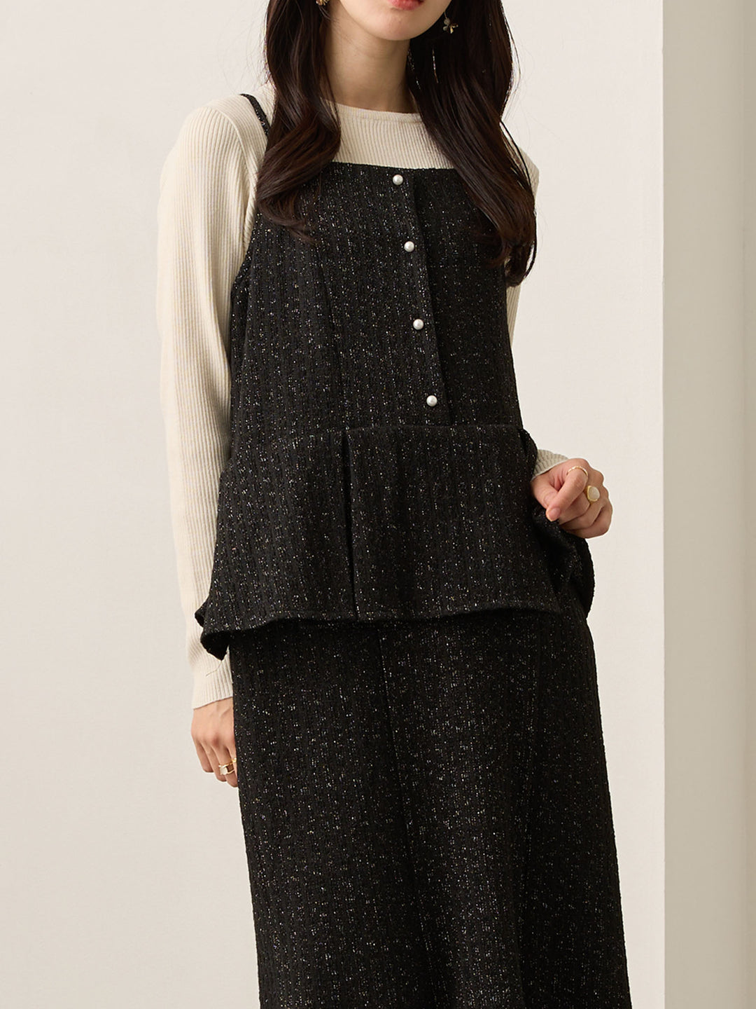 2wayペプラムニット Ecru