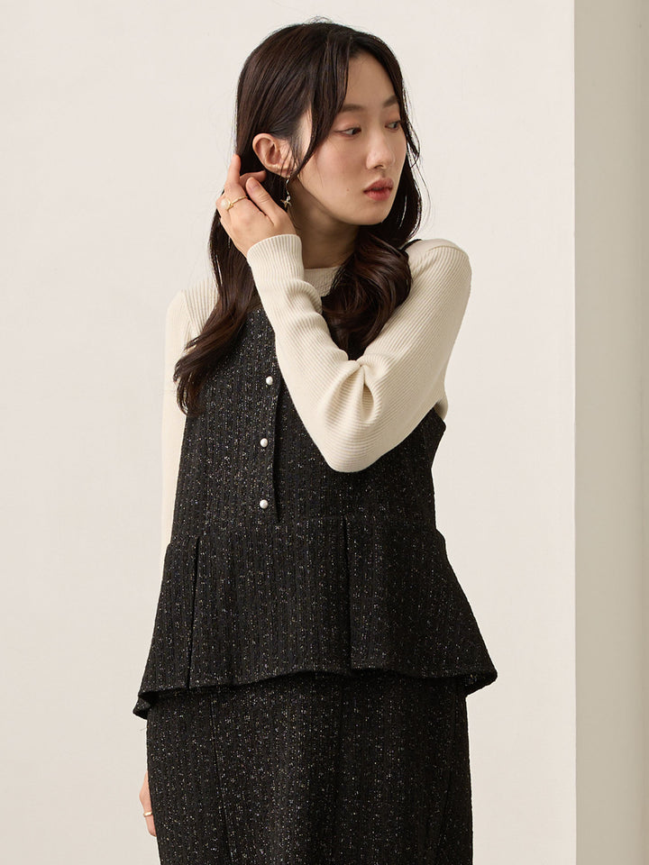 2wayペプラムニット Ecru