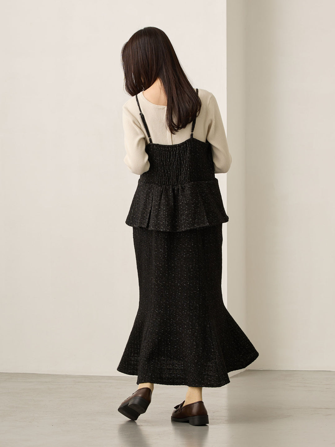 2wayペプラムニット Ecru