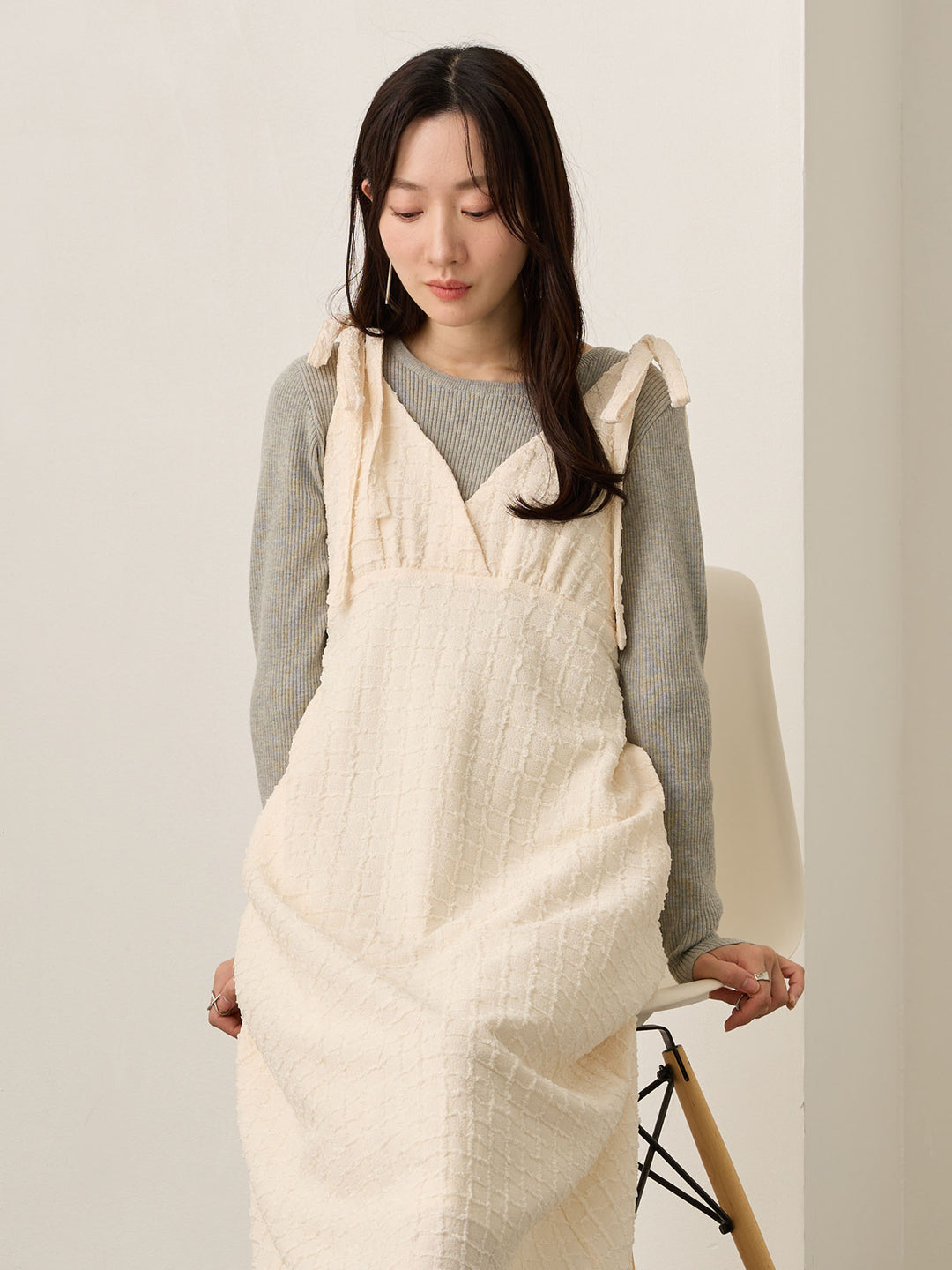 2wayペプラムニット Gray