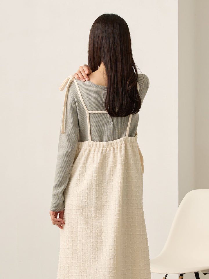 2wayペプラムニット Gray