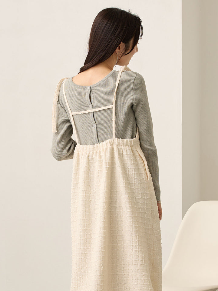 2wayペプラムニット Gray