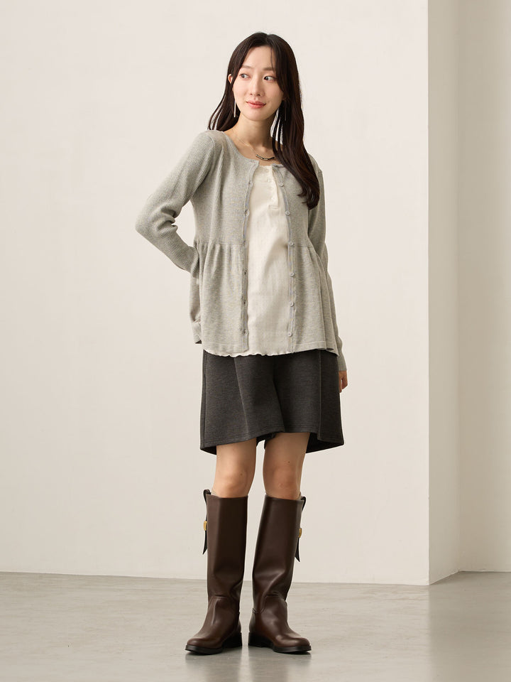 2wayペプラムニット Gray